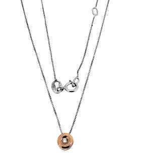 COLLAR BRILLANTE ORO B. 18 KTES. 0.015CT