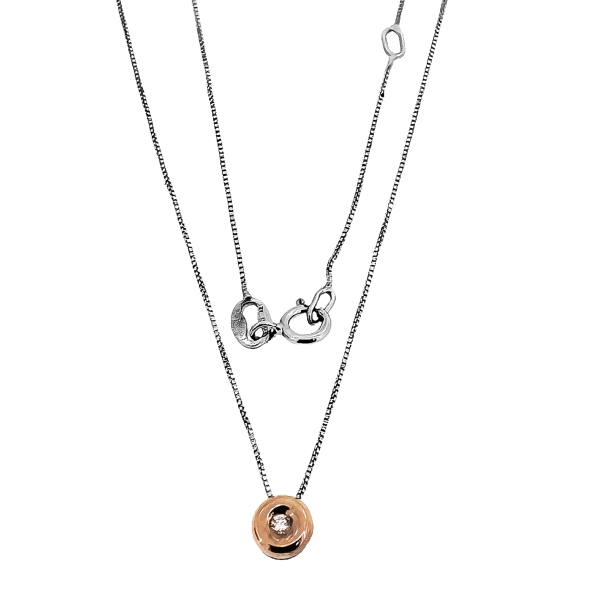 COLLAR BRILLANTE ORO B. 18 KTES. 0.015CT