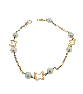 PULSERA COMUNION ORO 1ª LEY 17 CM.