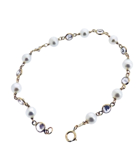 PULSERA COMUNION ORO 1ª LEY 16.5 CM LARG