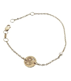 PULSERA BRILLANTE RECIEN ORO 1ª LEY