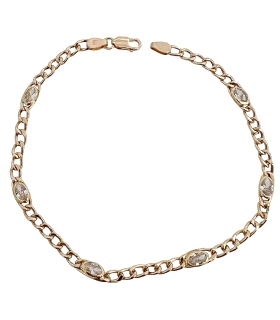 PULSERA MUJER CADENA BARBADA ORO 18 KTES