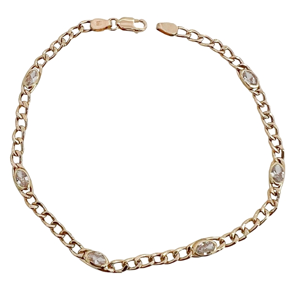 PULSERA MUJER CADENA BARBADA ORO 18 KTES