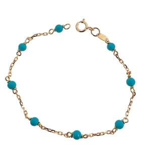 PULSERA RECIÉN NIÑA ORO 18 KTES. 14 CM.