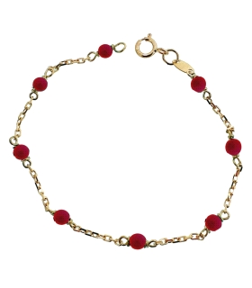 PULSERA RECIÉN NIÑA ORO 18 KTES. 14 CM.