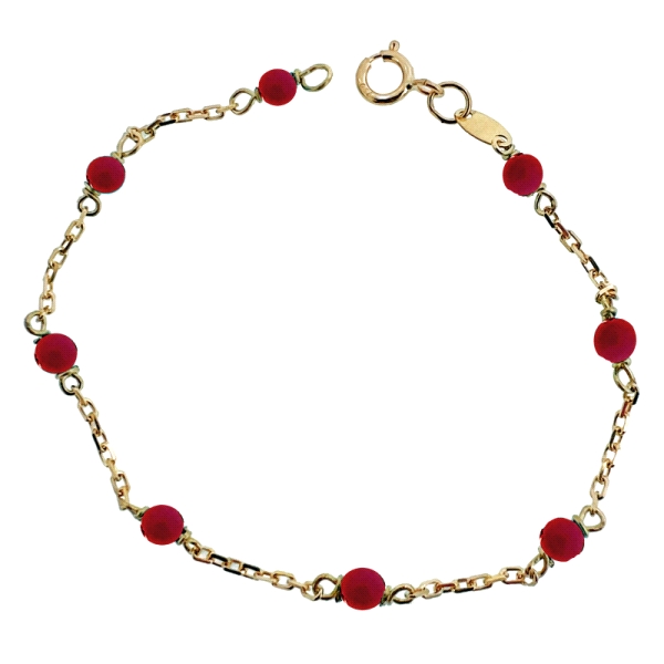 PULSERA RECIÉN NIÑA ORO 18 KTES. 14 CM.