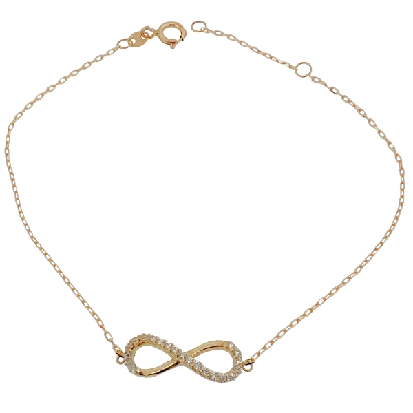 PULSERA INFINITO ORO 18 KTES. 18 - 16 CM