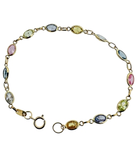 PULSERA MUJER PIEDRAS TUTTI  FRUTTI ORO