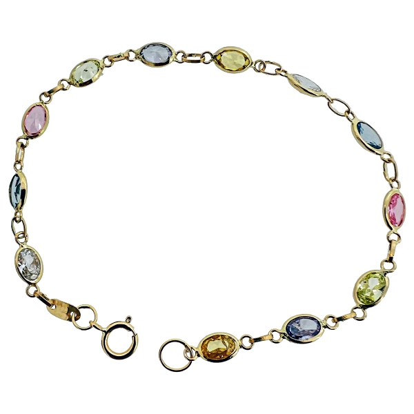 PULSERA MUJER PIEDRAS TUTTI  FRUTTI ORO