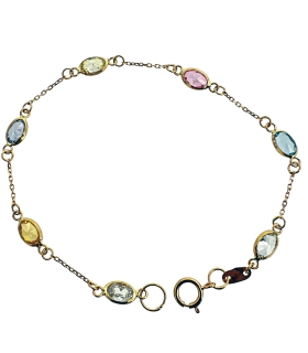 PULSERA MUJER PIEDRAS TUTTI  FRUTTI ORO