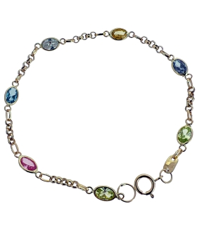 PULSERA MUJER PIEDRAS TUTTI  FRUTTI ORO