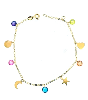 PULSERA MUJER BRIOLET ORO 1ª LEY 19-17CM