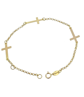 PULSERA CRUZ JUVENIL PRIMERA LEY 18-16CM