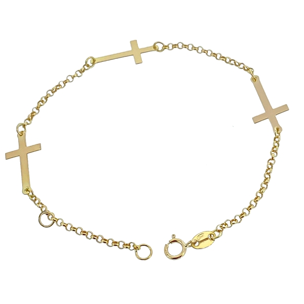 PULSERA CRUZ JUVENIL PRIMERA LEY 18-16CM