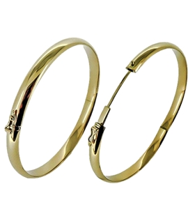PULSERA RIGIDA ORO 1ªLEY MEDIA CAÑA 6 MM