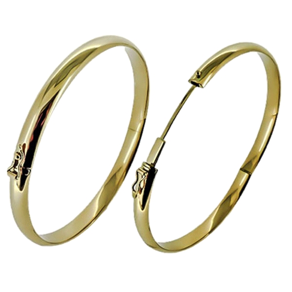 PULSERA RIGIDA ORO 1ªLEY MEDIA CAÑA 6 MM