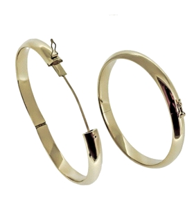 PULSERA RIGIDA MEDIA CAÑA ORO 18 KTES.