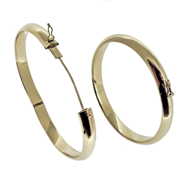 PULSERA RIGIDA MEDIA CAÑA ORO 18 KTES.