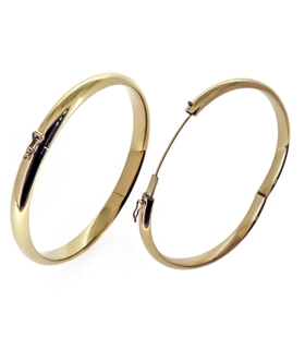 PULSERA RIGIDA MEDIA CAÑA ORO 18 KTES. 7