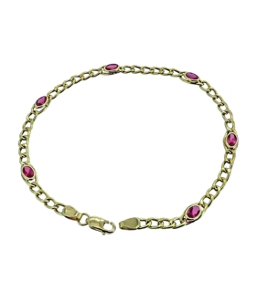 PULSERA MUJER CADENA BARBADA ORO 18 KTES