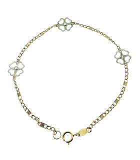 PULSERA CUATREBOL ORO 1ª LEY 16.50 CM