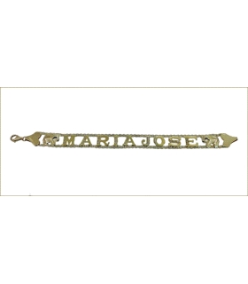 PULSERA NOMBRE ZIRCONITAS ORO 1ª LEY