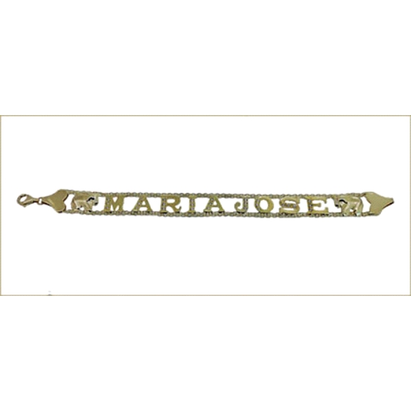 PULSERA NOMBRE ZIRCONITAS ORO 1ª LEY