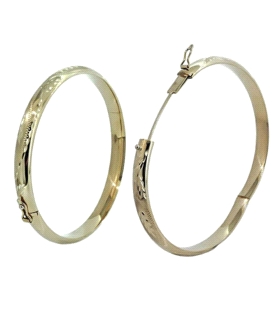PULSERA RIGIDA ORO 1ª LEY 7X60 TALLADA