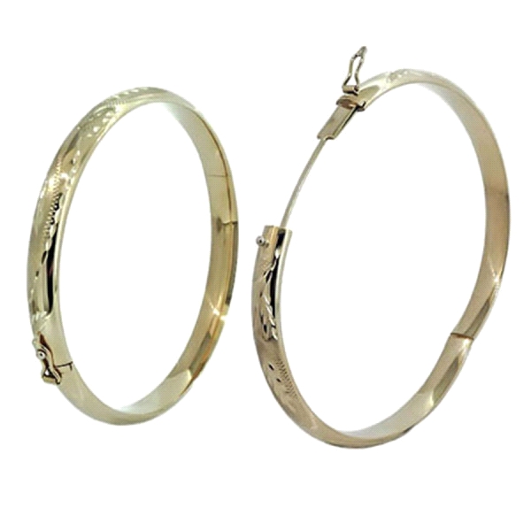 PULSERA RIGIDA ORO 1ª LEY 7X60 TALLADA