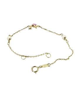 PULSERA DELFIN RECIEN ORO 1ª LEY ESMALTE