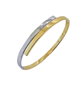 PULSERA RIGIDA ORO BICOLOR 1ª LEY 4X2X55