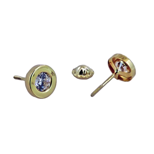 PENDIENTE REDONDO ORO 18 KTES. 6,80 MM