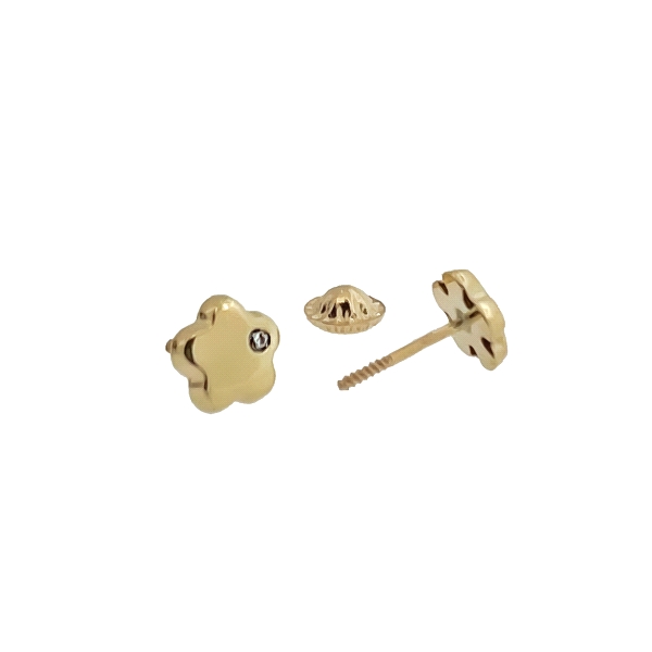 PENDIENTE MUJER FLOR ORO 18 KTES. 6.20