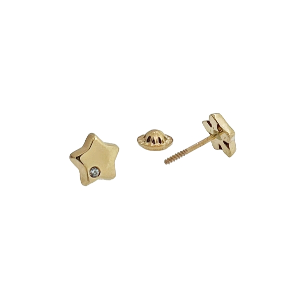 PENDIENTE MUJER ESTRELLA ORO 18 KTES. 6