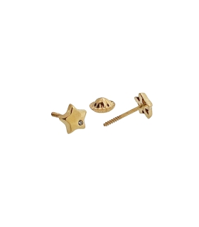PENDIENTES NIÑA ESTRELLA ORO 18 KTES. 5