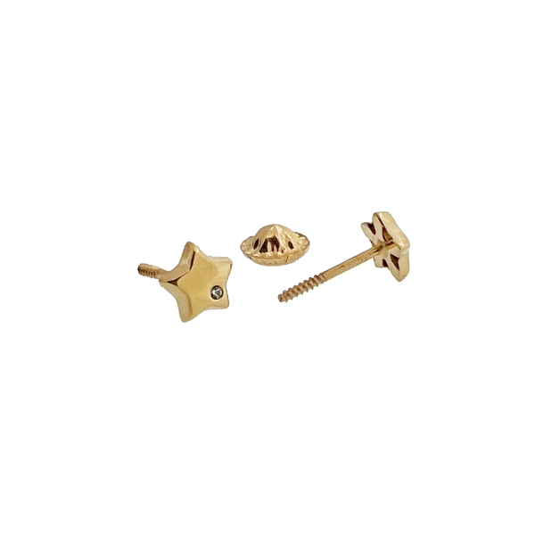 PENDIENTES NIÑA ESTRELLA ORO 18 KTES. 5