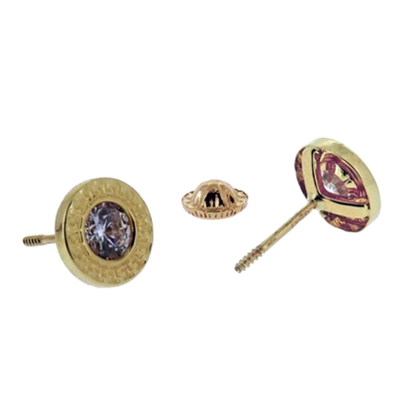 PENDIENTE GRECA ORO 18 KTES. 7.50 MM.