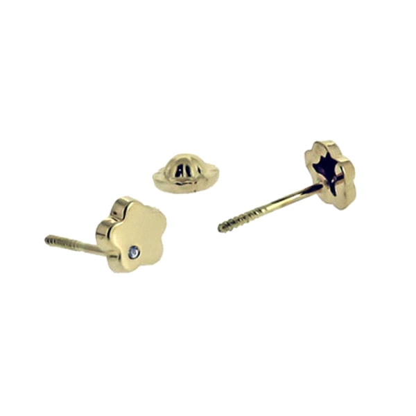 PENDIENTE FLOR 1ª LEY 5 MM DIAMETRO