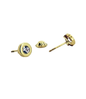 PENDIENTE CHATON ORO 18 KTES. 5,5 MM