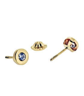 PENDIENTE CHATON ORO 18 KTES. 4.70 MM.
