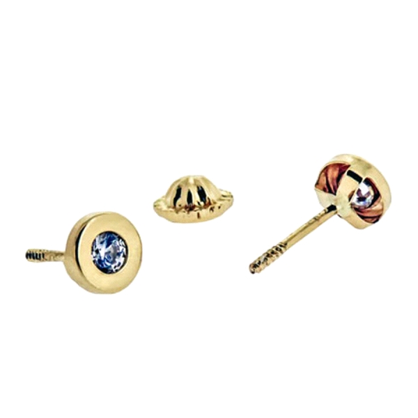 PENDIENTE CHATON ORO 18 KTES. 4.70 MM.