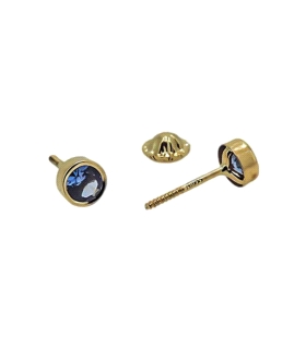 PENDIENTE REDONDO AGUA M. ORO 1ª LEY 4MM