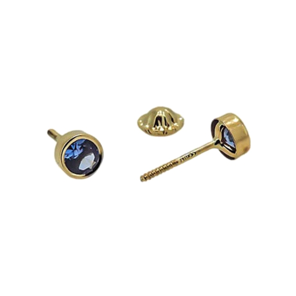 PENDIENTE REDONDO AGUA M. ORO 1ª LEY 4MM