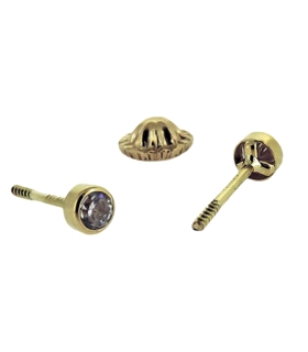 PENDIENTE NIÑA ORO 18 KTES. 3 MM. UNISEX