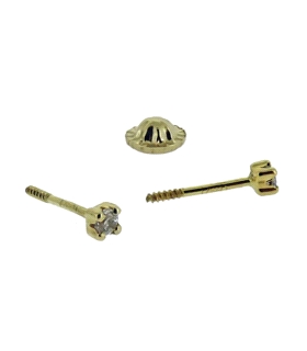 PENDIENTE UNISEX ORO 18 KTES. 2,20 X 2.2