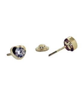PENDIENTE CORAZON ORO 1ª LEY 5 X 5 MM