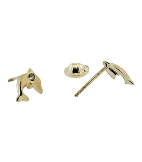 PENDIENTE DELFIN ORO 18 KTES. 7 X 5,20 M
