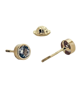 PENDIENTE CHATON UNISEX ORO 18 KTES. 6 M