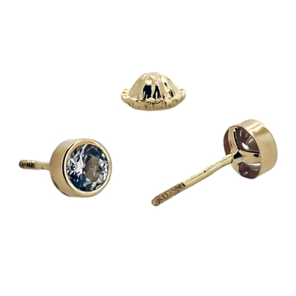 PENDIENTE CHATON UNISEX ORO 18 KTES. 7,5