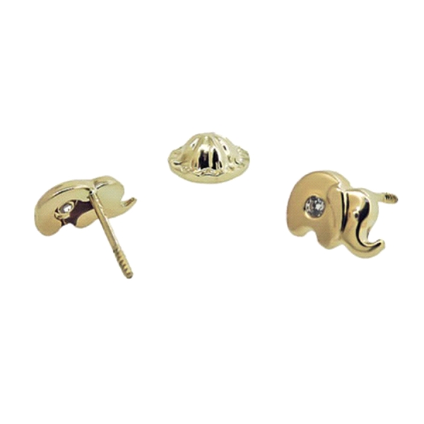 PENDIENTE ELEFANTE ORO 18 KTES. 7 X 4.50